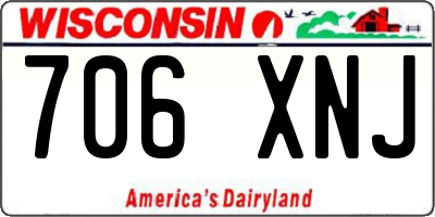 WI license plate 706XNJ