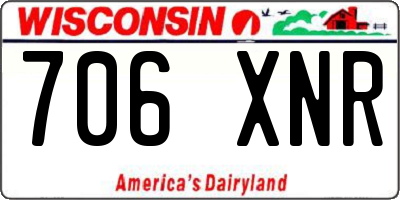 WI license plate 706XNR