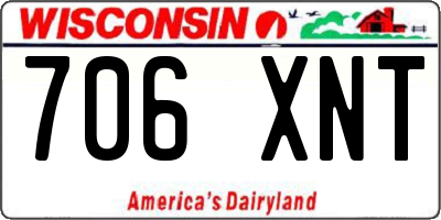 WI license plate 706XNT