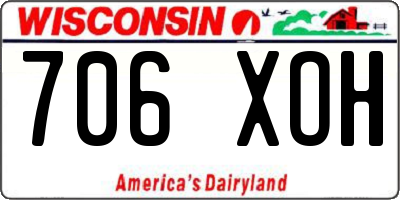 WI license plate 706XOH
