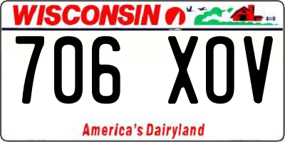 WI license plate 706XOV