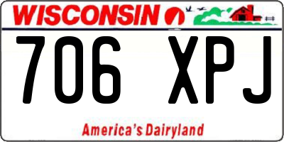 WI license plate 706XPJ