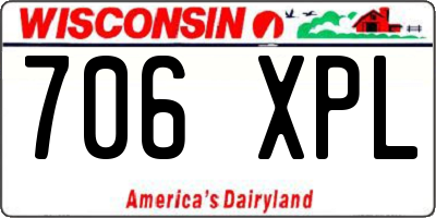 WI license plate 706XPL