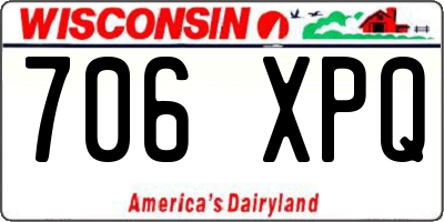 WI license plate 706XPQ
