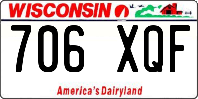 WI license plate 706XQF