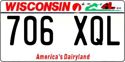 WI license plate 706XQL