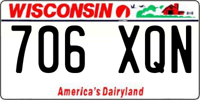 WI license plate 706XQN