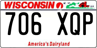 WI license plate 706XQP