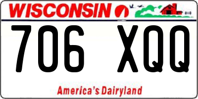 WI license plate 706XQQ