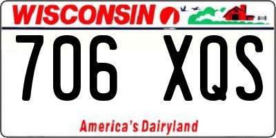 WI license plate 706XQS