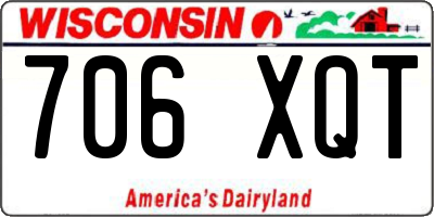 WI license plate 706XQT