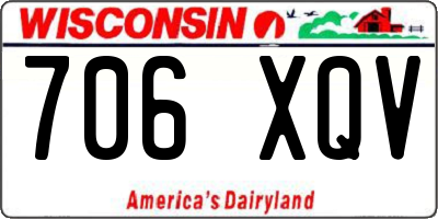 WI license plate 706XQV