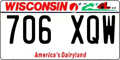 WI license plate 706XQW