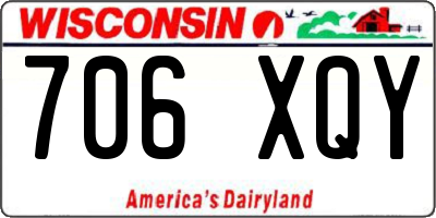 WI license plate 706XQY