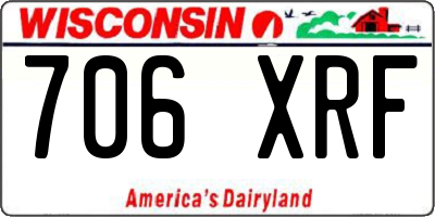 WI license plate 706XRF