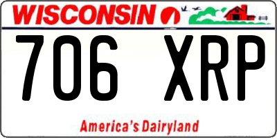 WI license plate 706XRP