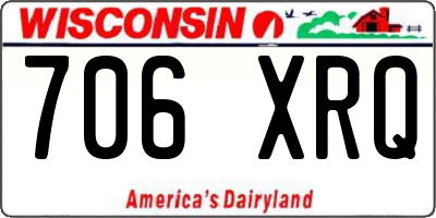 WI license plate 706XRQ