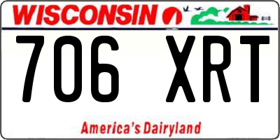 WI license plate 706XRT