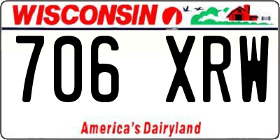 WI license plate 706XRW
