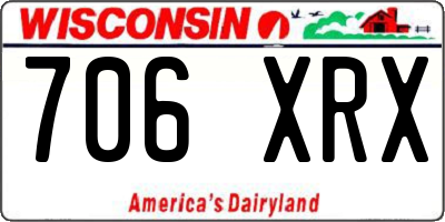 WI license plate 706XRX