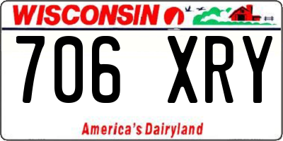 WI license plate 706XRY