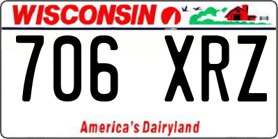 WI license plate 706XRZ
