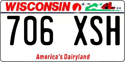 WI license plate 706XSH