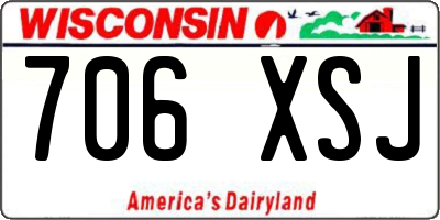 WI license plate 706XSJ