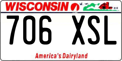 WI license plate 706XSL