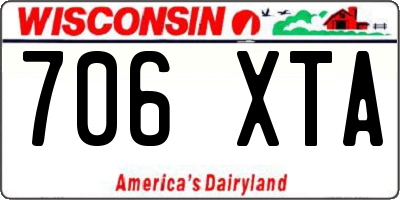 WI license plate 706XTA