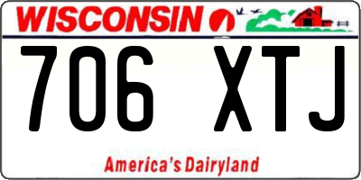 WI license plate 706XTJ