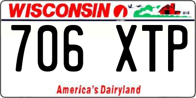 WI license plate 706XTP