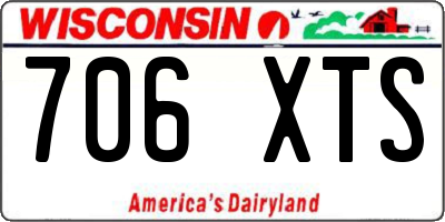 WI license plate 706XTS