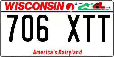 WI license plate 706XTT