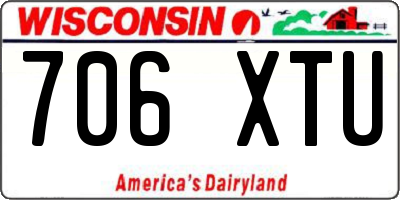 WI license plate 706XTU