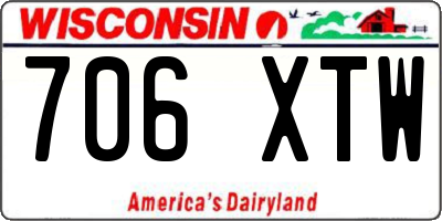 WI license plate 706XTW