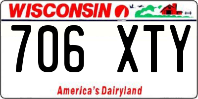 WI license plate 706XTY
