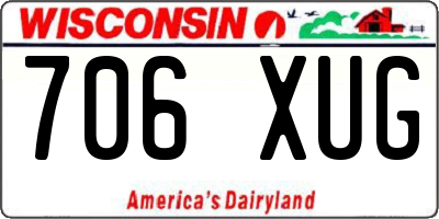 WI license plate 706XUG