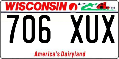 WI license plate 706XUX