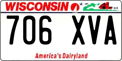 WI license plate 706XVA