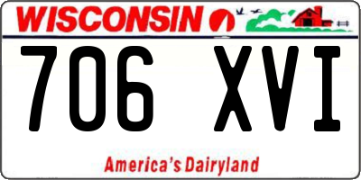 WI license plate 706XVI