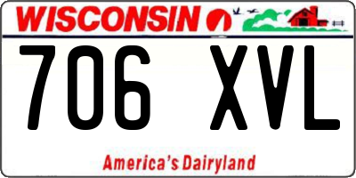 WI license plate 706XVL