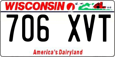 WI license plate 706XVT