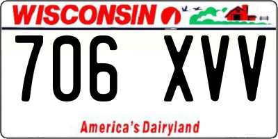 WI license plate 706XVV