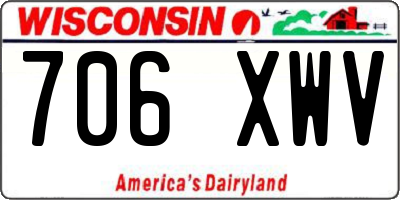 WI license plate 706XWV