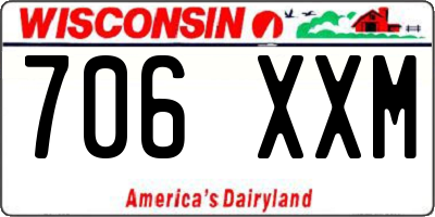WI license plate 706XXM