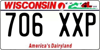 WI license plate 706XXP