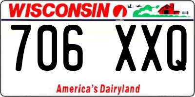 WI license plate 706XXQ