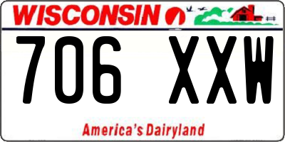 WI license plate 706XXW