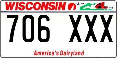 WI license plate 706XXX